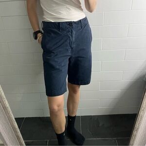 Billy Reid Long Navy Chino Shorts
